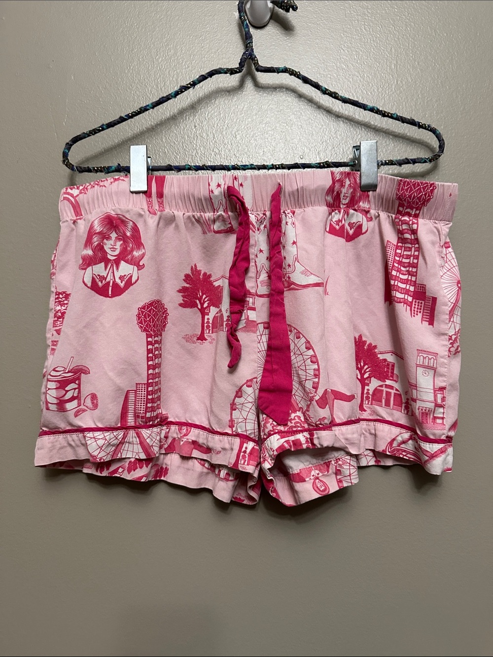 Katie Kime Dallas toile 2 piece short pajama set Sz M - Picture 7 of 9